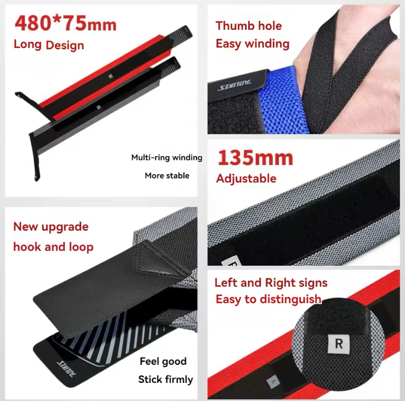 1530 WRIST WRAP POWERLIFTING STRIPES - Gambar 3